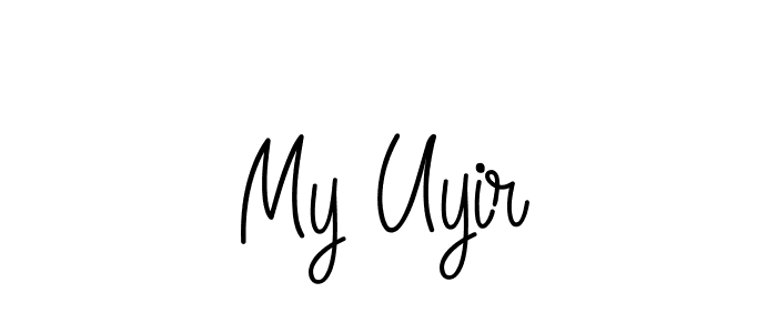 My Uyir stylish signature style. Best Handwritten Sign (Angelique-Rose-font-FFP) for my name. Handwritten Signature Collection Ideas for my name My Uyir. My Uyir signature style 5 images and pictures png