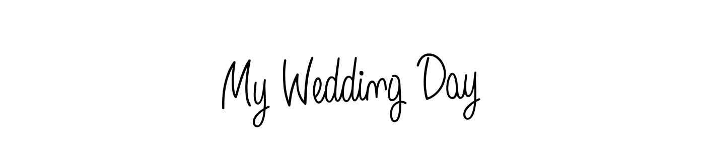 Use a signature maker to create a handwritten signature online. With this signature software, you can design (Angelique-Rose-font-FFP) your own signature for name My Wedding Day. My Wedding Day signature style 5 images and pictures png