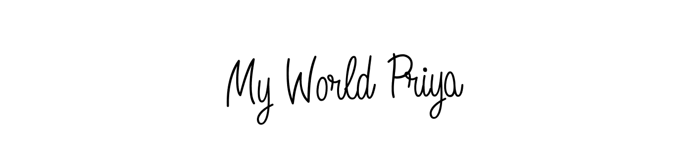 Here are the top 10 professional signature styles for the name My World Priya. These are the best autograph styles you can use for your name. My World Priya signature style 5 images and pictures png