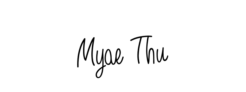 Myae Thu stylish signature style. Best Handwritten Sign (Angelique-Rose-font-FFP) for my name. Handwritten Signature Collection Ideas for my name Myae Thu. Myae Thu signature style 5 images and pictures png