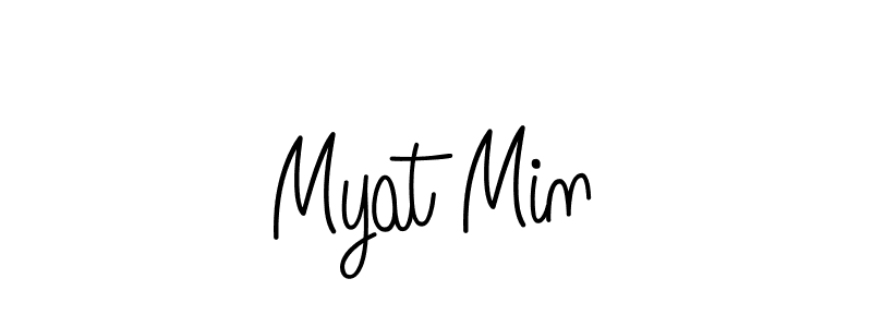 Use a signature maker to create a handwritten signature online. With this signature software, you can design (Angelique-Rose-font-FFP) your own signature for name Myat Min. Myat Min signature style 5 images and pictures png