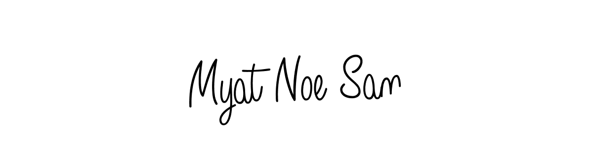 Check out images of Autograph of Myat Noe San name. Actor Myat Noe San Signature Style. Angelique-Rose-font-FFP is a professional sign style online. Myat Noe San signature style 5 images and pictures png