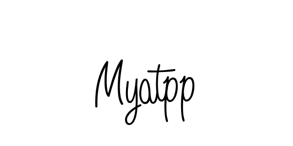 You should practise on your own different ways (Angelique-Rose-font-FFP) to write your name (Myatpp) in signature. don't let someone else do it for you. Myatpp signature style 5 images and pictures png