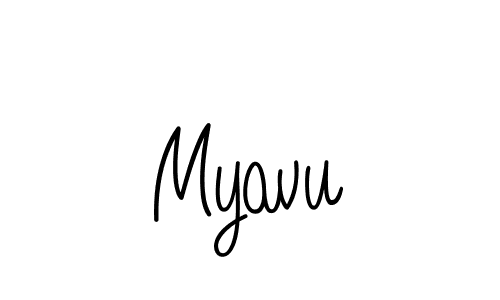 if you are searching for the best signature style for your name Myavu. so please give up your signature search. here we have designed multiple signature styles  using Angelique-Rose-font-FFP. Myavu signature style 5 images and pictures png