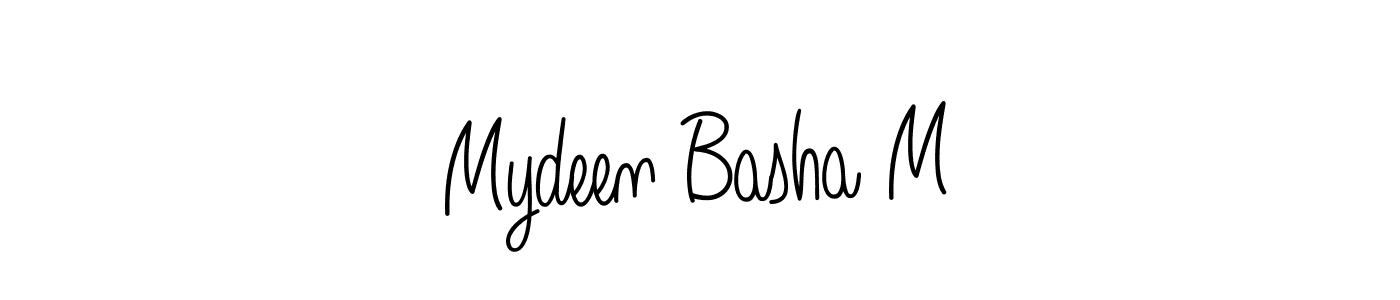 Mydeen Basha M stylish signature style. Best Handwritten Sign (Angelique-Rose-font-FFP) for my name. Handwritten Signature Collection Ideas for my name Mydeen Basha M. Mydeen Basha M signature style 5 images and pictures png