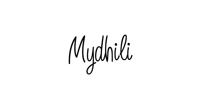 Mydhili stylish signature style. Best Handwritten Sign (Angelique-Rose-font-FFP) for my name. Handwritten Signature Collection Ideas for my name Mydhili. Mydhili signature style 5 images and pictures png