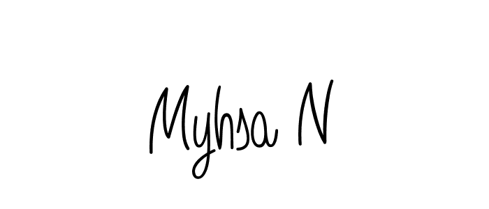 Create a beautiful signature design for name Myhsa N. With this signature (Angelique-Rose-font-FFP) fonts, you can make a handwritten signature for free. Myhsa N signature style 5 images and pictures png