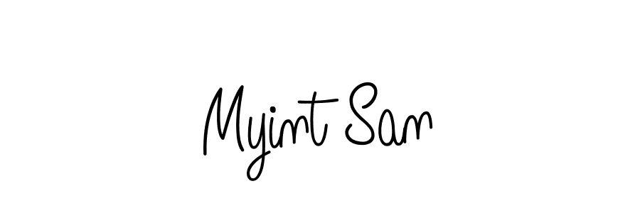 Also we have Myint San name is the best signature style. Create professional handwritten signature collection using Angelique-Rose-font-FFP autograph style. Myint San signature style 5 images and pictures png