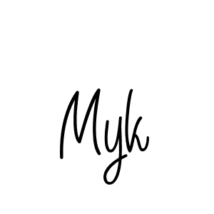 How to make Myk name signature. Use Angelique-Rose-font-FFP style for creating short signs online. This is the latest handwritten sign. Myk signature style 5 images and pictures png