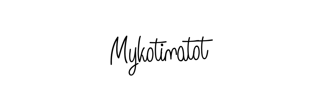 You should practise on your own different ways (Angelique-Rose-font-FFP) to write your name (Mykotinatot) in signature. don't let someone else do it for you. Mykotinatot signature style 5 images and pictures png