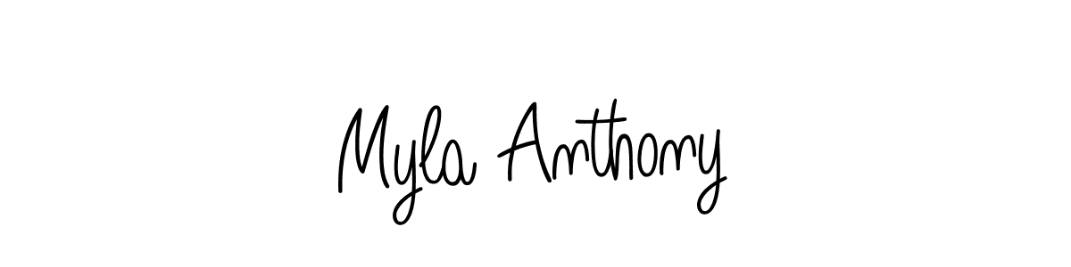 How to make Myla Anthony name signature. Use Angelique-Rose-font-FFP style for creating short signs online. This is the latest handwritten sign. Myla Anthony signature style 5 images and pictures png