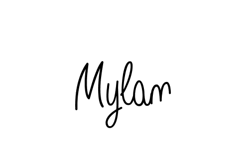 You should practise on your own different ways (Angelique-Rose-font-FFP) to write your name (Mylan) in signature. don't let someone else do it for you. Mylan signature style 5 images and pictures png