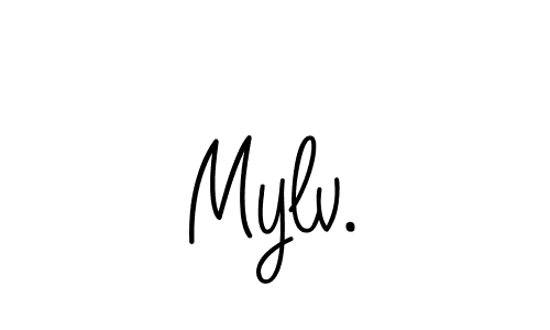 Design your own signature with our free online signature maker. With this signature software, you can create a handwritten (Angelique-Rose-font-FFP) signature for name Mylv.. Mylv. signature style 5 images and pictures png