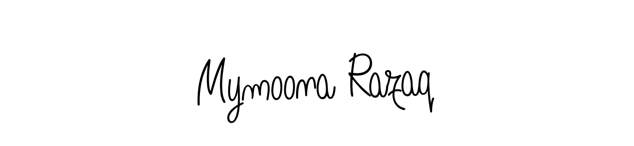 Design your own signature with our free online signature maker. With this signature software, you can create a handwritten (Angelique-Rose-font-FFP) signature for name Mymoona Razaq. Mymoona Razaq signature style 5 images and pictures png