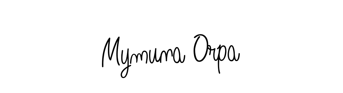 Use a signature maker to create a handwritten signature online. With this signature software, you can design (Angelique-Rose-font-FFP) your own signature for name Mymuna Orpa. Mymuna Orpa signature style 5 images and pictures png