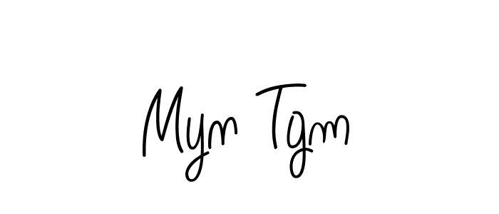 How to make Myn Tgm name signature. Use Angelique-Rose-font-FFP style for creating short signs online. This is the latest handwritten sign. Myn Tgm signature style 5 images and pictures png