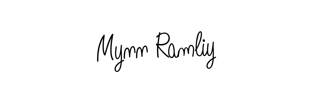 You should practise on your own different ways (Angelique-Rose-font-FFP) to write your name (Mynn Ramliy) in signature. don't let someone else do it for you. Mynn Ramliy signature style 5 images and pictures png