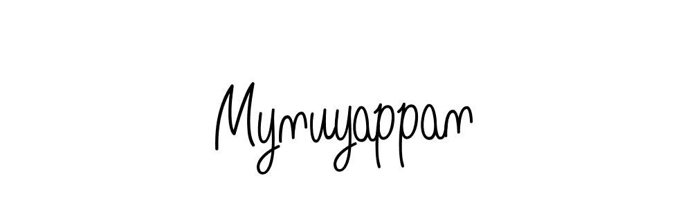 How to make Mynuyappan name signature. Use Angelique-Rose-font-FFP style for creating short signs online. This is the latest handwritten sign. Mynuyappan signature style 5 images and pictures png