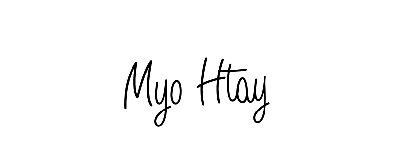 Myo Htay stylish signature style. Best Handwritten Sign (Angelique-Rose-font-FFP) for my name. Handwritten Signature Collection Ideas for my name Myo Htay. Myo Htay signature style 5 images and pictures png