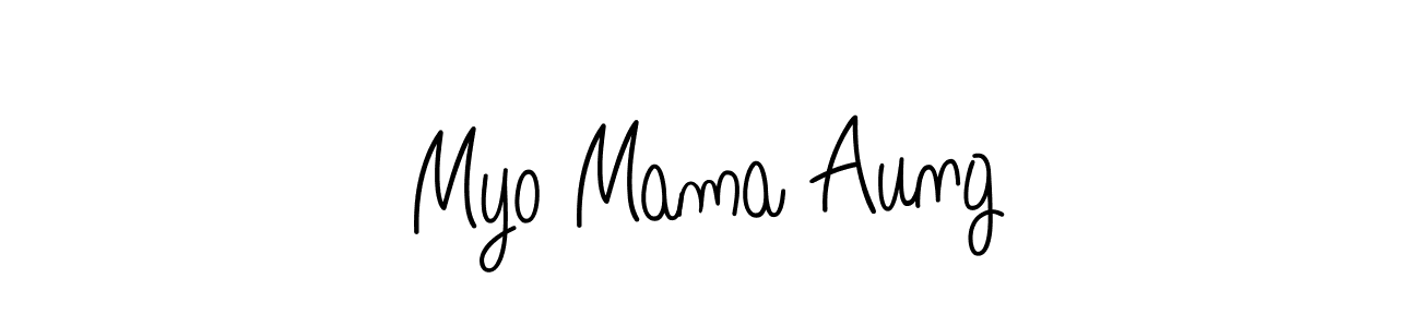 How to make Myo Mama Aung signature? Angelique-Rose-font-FFP is a professional autograph style. Create handwritten signature for Myo Mama Aung name. Myo Mama Aung signature style 5 images and pictures png