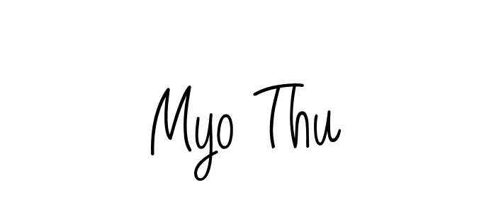 Also we have Myo Thu name is the best signature style. Create professional handwritten signature collection using Angelique-Rose-font-FFP autograph style. Myo Thu signature style 5 images and pictures png