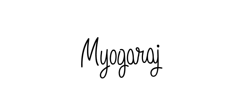 Make a beautiful signature design for name Myogaraj. With this signature (Angelique-Rose-font-FFP) style, you can create a handwritten signature for free. Myogaraj signature style 5 images and pictures png