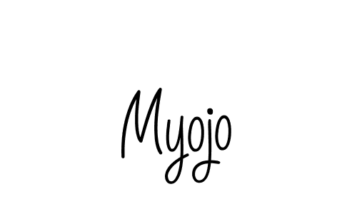 Myojo stylish signature style. Best Handwritten Sign (Angelique-Rose-font-FFP) for my name. Handwritten Signature Collection Ideas for my name Myojo. Myojo signature style 5 images and pictures png