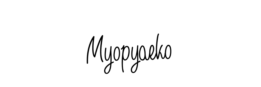 Also we have Myopyaeko name is the best signature style. Create professional handwritten signature collection using Angelique-Rose-font-FFP autograph style. Myopyaeko signature style 5 images and pictures png