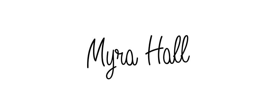 Use a signature maker to create a handwritten signature online. With this signature software, you can design (Angelique-Rose-font-FFP) your own signature for name Myra Hall. Myra Hall signature style 5 images and pictures png