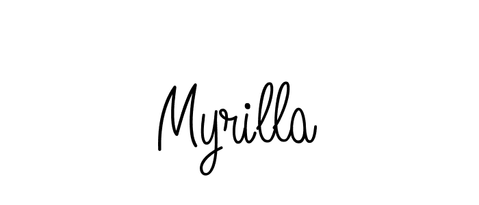 How to make Myrilla name signature. Use Angelique-Rose-font-FFP style for creating short signs online. This is the latest handwritten sign. Myrilla signature style 5 images and pictures png