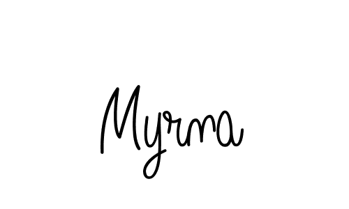 Use a signature maker to create a handwritten signature online. With this signature software, you can design (Angelique-Rose-font-FFP) your own signature for name Myrna. Myrna signature style 5 images and pictures png