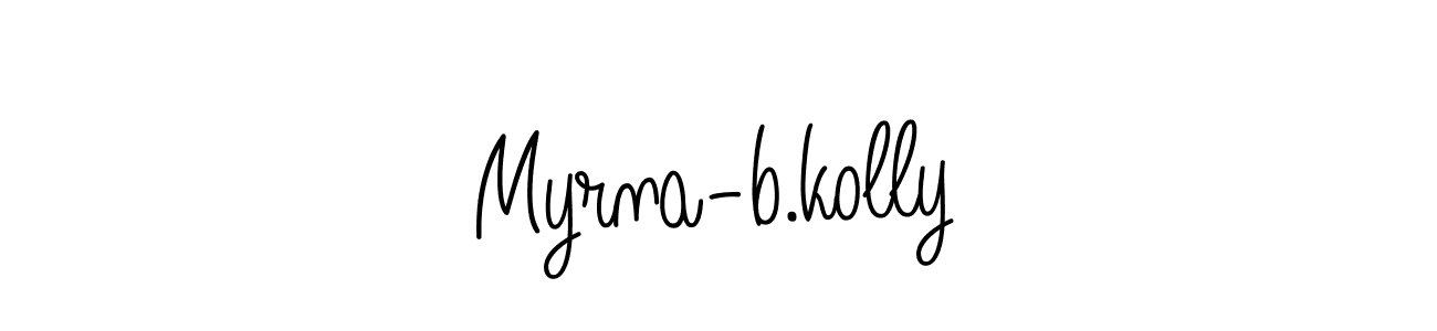 How to make Myrna-b.kolly name signature. Use Angelique-Rose-font-FFP style for creating short signs online. This is the latest handwritten sign. Myrna-b.kolly signature style 5 images and pictures png