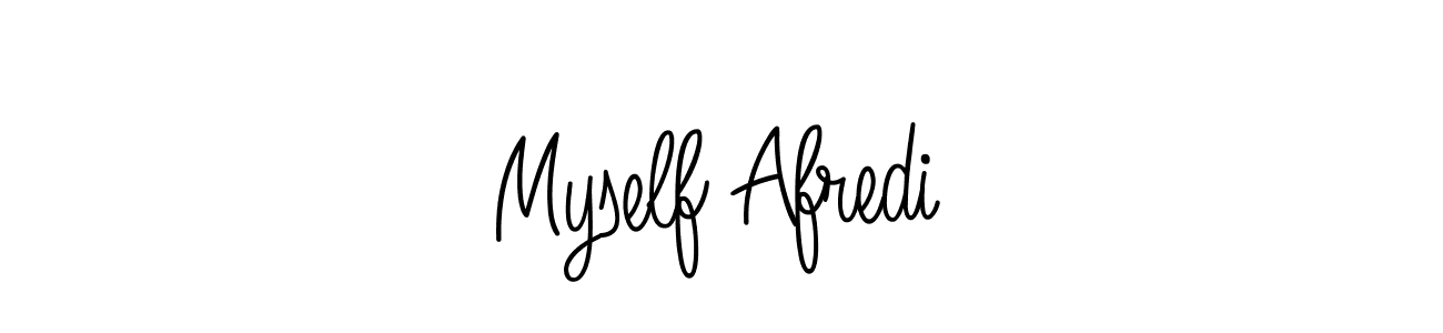 Design your own signature with our free online signature maker. With this signature software, you can create a handwritten (Angelique-Rose-font-FFP) signature for name Myself Afredi. Myself Afredi signature style 5 images and pictures png