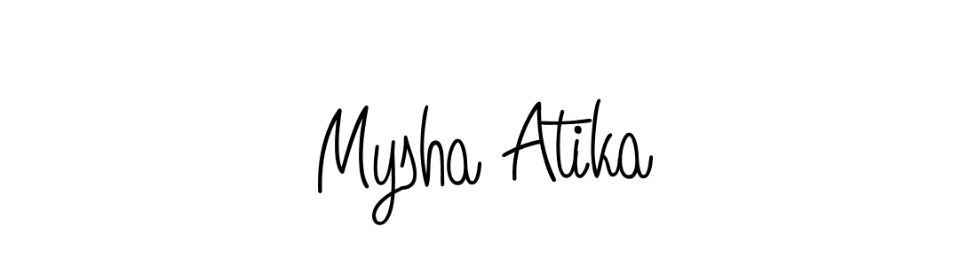 How to Draw Mysha Atika signature style? Angelique-Rose-font-FFP is a latest design signature styles for name Mysha Atika. Mysha Atika signature style 5 images and pictures png