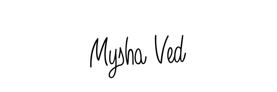 Angelique-Rose-font-FFP is a professional signature style that is perfect for those who want to add a touch of class to their signature. It is also a great choice for those who want to make their signature more unique. Get Mysha Ved name to fancy signature for free. Mysha Ved signature style 5 images and pictures png