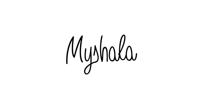 Design your own signature with our free online signature maker. With this signature software, you can create a handwritten (Angelique-Rose-font-FFP) signature for name Myshala. Myshala signature style 5 images and pictures png