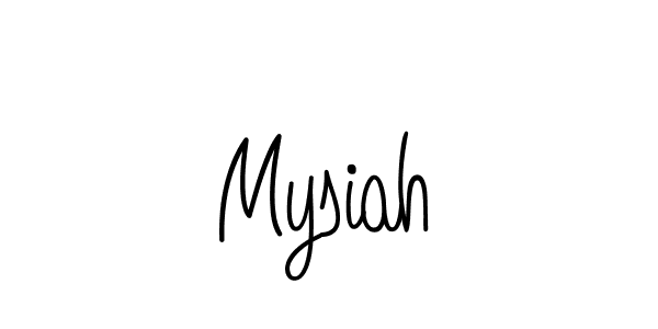 Make a beautiful signature design for name Mysiah. With this signature (Angelique-Rose-font-FFP) style, you can create a handwritten signature for free. Mysiah signature style 5 images and pictures png