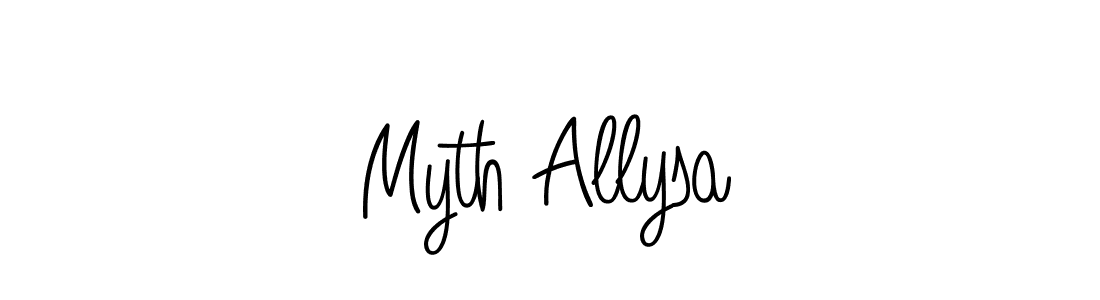 Myth Allysa stylish signature style. Best Handwritten Sign (Angelique-Rose-font-FFP) for my name. Handwritten Signature Collection Ideas for my name Myth Allysa. Myth Allysa signature style 5 images and pictures png