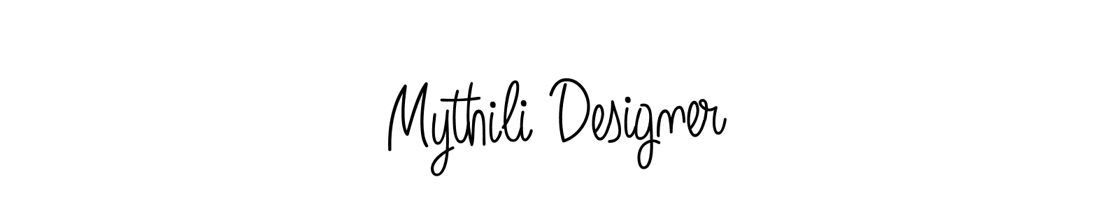 The best way (Angelique-Rose-font-FFP) to make a short signature is to pick only two or three words in your name. The name Mythili Designer include a total of six letters. For converting this name. Mythili Designer signature style 5 images and pictures png