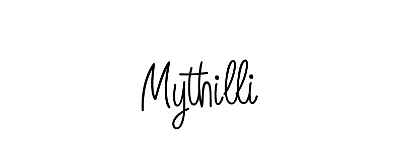 How to make Mythilli signature? Angelique-Rose-font-FFP is a professional autograph style. Create handwritten signature for Mythilli name. Mythilli signature style 5 images and pictures png