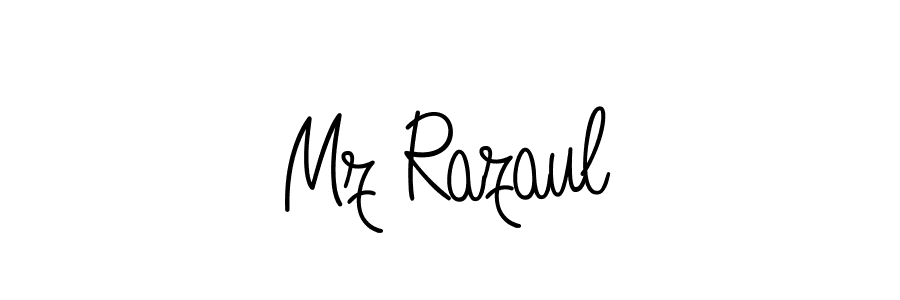 Design your own signature with our free online signature maker. With this signature software, you can create a handwritten (Angelique-Rose-font-FFP) signature for name Mz Razaul. Mz Razaul signature style 5 images and pictures png