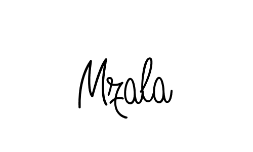 Use a signature maker to create a handwritten signature online. With this signature software, you can design (Angelique-Rose-font-FFP) your own signature for name Mzala. Mzala signature style 5 images and pictures png