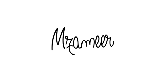 Mzameer stylish signature style. Best Handwritten Sign (Angelique-Rose-font-FFP) for my name. Handwritten Signature Collection Ideas for my name Mzameer. Mzameer signature style 5 images and pictures png