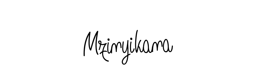 How to make Mzinyikana name signature. Use Angelique-Rose-font-FFP style for creating short signs online. This is the latest handwritten sign. Mzinyikana signature style 5 images and pictures png