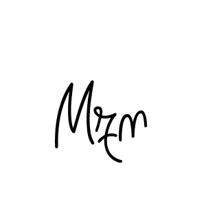 Design your own signature with our free online signature maker. With this signature software, you can create a handwritten (Angelique-Rose-font-FFP) signature for name Mzn. Mzn signature style 5 images and pictures png