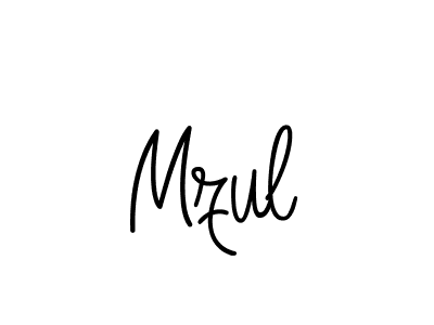 Create a beautiful signature design for name Mzul. With this signature (Angelique-Rose-font-FFP) fonts, you can make a handwritten signature for free. Mzul signature style 5 images and pictures png