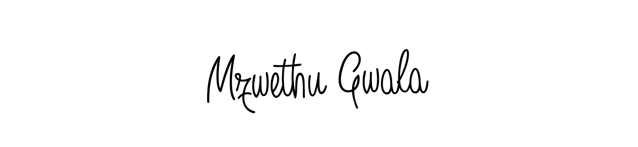 Create a beautiful signature design for name Mzwethu Gwala. With this signature (Angelique-Rose-font-FFP) fonts, you can make a handwritten signature for free. Mzwethu Gwala signature style 5 images and pictures png