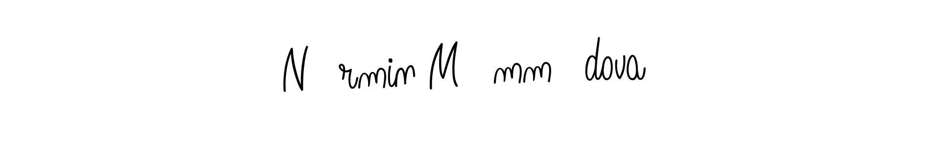 How to make Nərmin Məmmədova name signature. Use Angelique-Rose-font-FFP style for creating short signs online. This is the latest handwritten sign. Nərmin Məmmədova signature style 5 images and pictures png