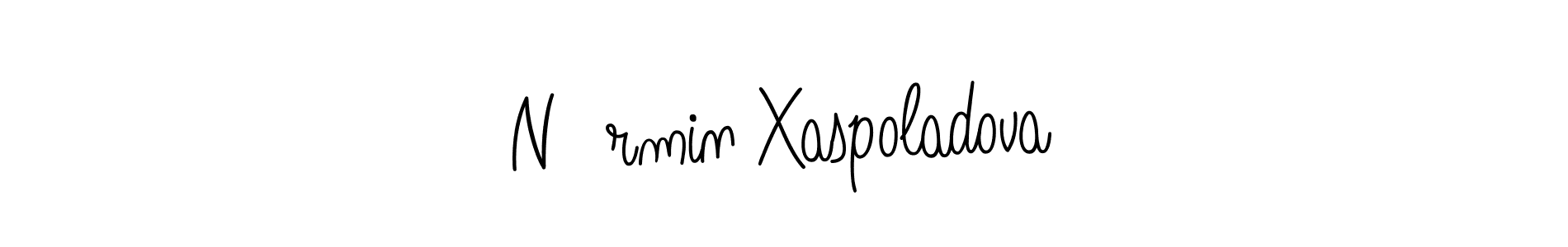 Make a short Nərmin Xaspoladova signature style. Manage your documents anywhere anytime using Angelique-Rose-font-FFP. Create and add eSignatures, submit forms, share and send files easily. Nərmin Xaspoladova signature style 5 images and pictures png