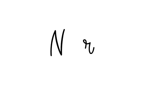 How to make N❤r name signature. Use Angelique-Rose-font-FFP style for creating short signs online. This is the latest handwritten sign. N❤r signature style 5 images and pictures png